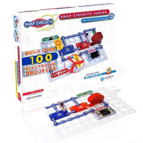  [아마존베스트]Snap Circuits Jr. SC-100 Electronics Exploration Kit | Over 100 Projects | Full Color Project Manual | 30+ Snap Circuit Parts | STEM Educational Toy For Kids 8+