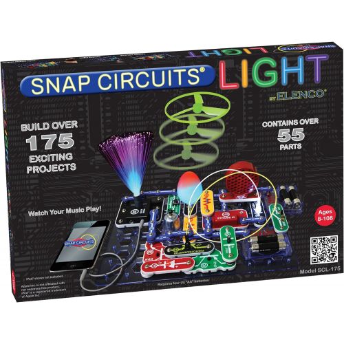  [아마존베스트]Snap Circuits LIGHT Electronics Exploration Kit | Over 175 Exciting STEM Projects | Full Color Project Manual | 55+ Snap Circuits Parts | STEM Educational Toys for Kids 8+