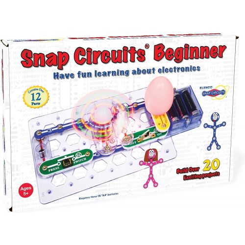  [아마존베스트]Snap Circuits Beginner Electronics Exploration Kit | Over 20 STEM Projects | 4-Color Project Manual | 12 Snap Modules | Unlimited Fun