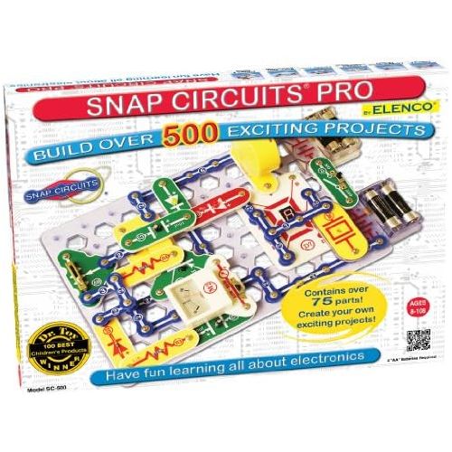  [아마존베스트]Snap Circuits Pro SC-500 Electronics Exploration Kit | Over 500 Projects | Full Color Project Manual | 75+ Snap Circuits Parts | STEM Educational Toy for Kids 8+