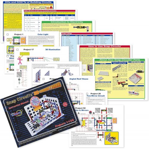  Snap Circuits 3D Illumination Electronics Exploration Kit | Over 150 STEM Projects | Full Color Project Manual | 50+ Snap Circuits Parts | STEM Educational Toys for Kids 8+