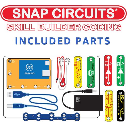  Snap Circuits Skill Builder: Coding - Making Coding a Snap | Arduino Compatible | Perfect Introduction to Arduino Coding | Great Stem Product