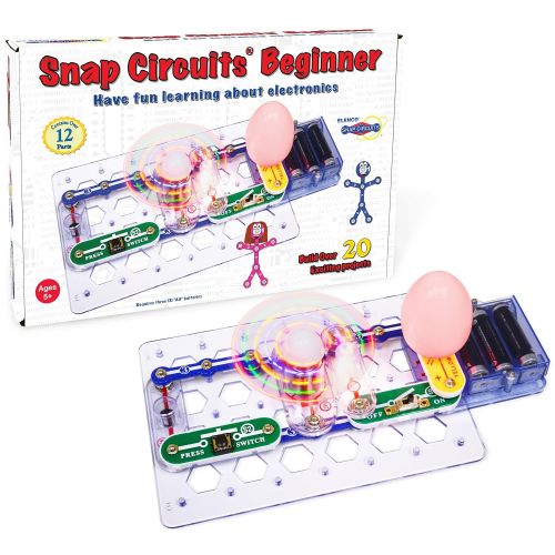  Snap Circuits Beginner, Electronics Exploration Kit, Stem Kit For Ages 5-9 (SCB-20)