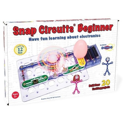  Snap Circuits Beginner, Electronics Exploration Kit, Stem Kit For Ages 5-9 (SCB-20)