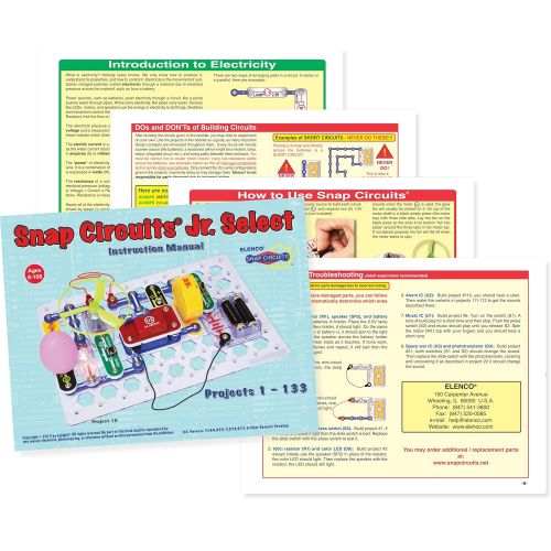  Snap Circuits Jr. Select SC-130 Electronics Exploration Kit | Over 130 Projects | Full Color Project Manual | 30+ Parts | STEM Educational Toys for Kids 8+