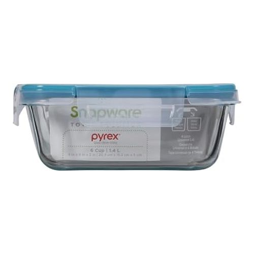  Snapware 6-Cup Total Solution Rectangle Food Storage Container, Glass