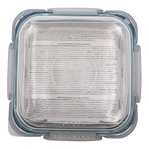  Snapware 4-Cup Total Solution Square Food Storage Container, Glass