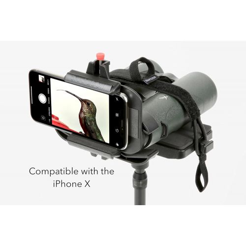  Snapzoom Universal Digiscoping Adapter for iPhone and Android Smartphones. Compatible with Binoculars Microscopes Spotting Scopes and Telescopes.