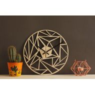 /SnazzyNestShop Geometric wall clock - Unique clock for your home - Wooden wall art - Mid century modern clock - Circle wall clock - Handmade clock