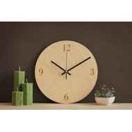 SnazzyNestShop Wall Clock, Steampunk Wall Clock, Modern Clock, Wooden Wall Clock, Living Room Decor, Big Oval, Round Clock, Office Clock, Wooden Gift