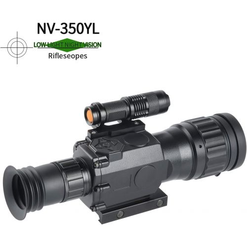  [아마존베스트]Sniper HD 4.5x50 Digital Night Vision Riflescope Night Vision Infrared IR Camera Take Photos and Video Playback Function and TF Card for Hunting