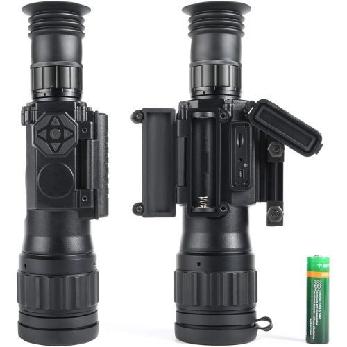  [아마존베스트]Sniper HD 4.5x50 Digital Night Vision Riflescope Night Vision Infrared IR Camera Take Photos and Video Playback Function and TF Card for Hunting