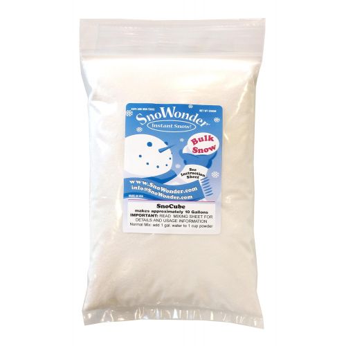  SnoWonder Instant Snow Fake Artificial Snow, Also Great for Making Cloud Slime - Mix Makes 10 Gallons of Fake Snow