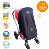Stroller Cover | Baby Sun Shade and Blackout Blind for Strollers | Stops 99% of The Suns Rays (UPF50+) | Breathable and Universal fit | SnoozeShade Original - Limited Edition (Gray