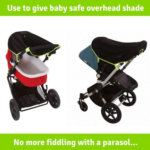  Stroller Cover | Baby Sun Shade and Blackout Blind for Strollers | Stops 99% of The Suns Rays (UPF50+) | Breathable and Universal fit | SnoozeShade Original - Limited Edition (Gray