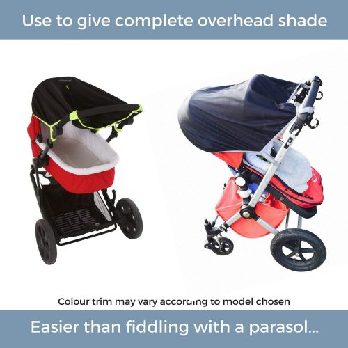  Stroller Cover | Baby Sun Shade and Blackout Blind for Strollers | Stops 99% of The Suns Rays (UPF50+) | Breathable and Universal fit | SnoozeShade Original - Limited Edition (Gray