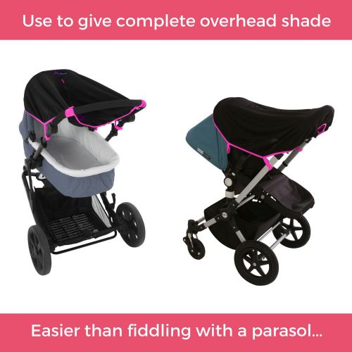  Stroller Cover | Baby Sun Shade and Blackout Blind for Strollers | Stops 99% of The Suns Rays (UPF50+) | Breathable and Universal fit | SnoozeShade Original - Limited Edition (Gray