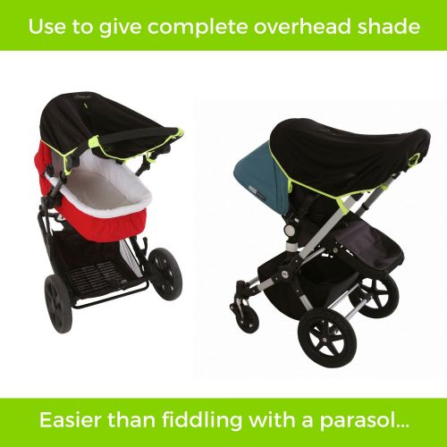  Stroller Cover | Baby Sun Shade and Blackout Blind for Strollers | Stops 99% of The Suns Rays (UPF50+) | Breathable and Universal fit | SnoozeShade Original - Limited Edition (Gray