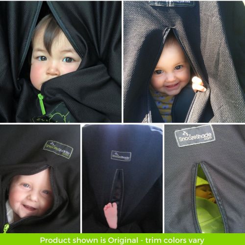  Stroller Cover | Baby Sun Shade and Blackout Blind for Strollers | Stops 99% of The Suns Rays (UPF50+) | Breathable and Universal fit | SnoozeShade Original - Limited Edition (Gray