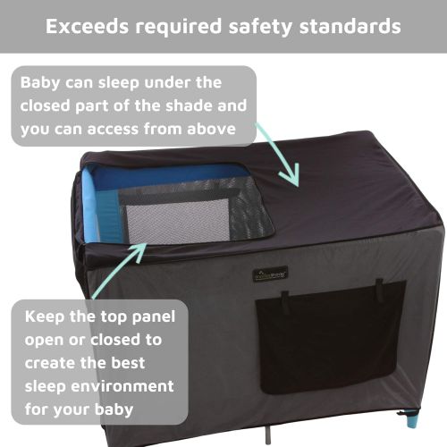  [아마존베스트]SnoozeShade Pack N Play Crib Canopy and Tent | Breathable Netting Sleep and Cover Shade | Award-Winning & Mom-Designed