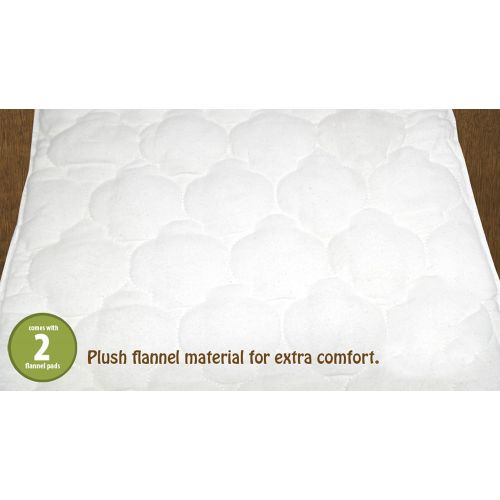  Snoozy Flannel Cotton Anti Allergy Waterproof Multi Use Pad, 18 x 27, 2 Pack