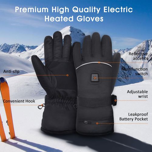  Snow Hand Warmer Gloves Womans Heated Gloves for Chronically Cold Hand,Electric Rechargeable Batteries Gloves,Touchscreen Man Hiking Gloves,Insulated Thermal Hand Warmers Gloves in Cold