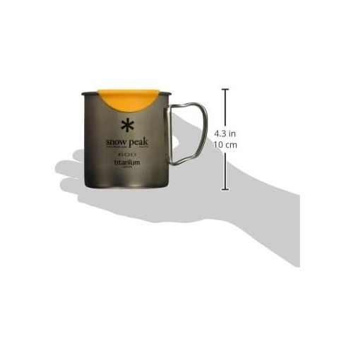  Snow Peak Titanium Single-Wall Hot Lips Mug - Durable & Lightweight - Camping - 3.2 oz