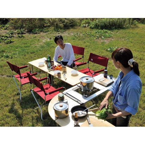  Snow Peak IGT Bamboo R Corner, CK-118TR, Designed in Japan, Laminated Bamboo, for Snow Peak Iron Grill Table System, Lifetime Product Guarantee