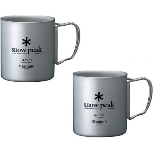  Snow Peak Titanium Double Wall Cup 450-2 Pack