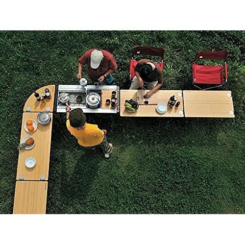  Snow Peak Renewed Bamboo IGT Left Corner - Table Extension - 1.7 ft x 1.7 ft x 0.5 in