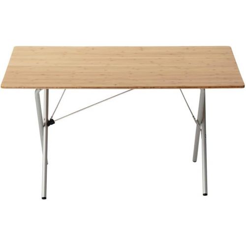  Snow Peak Renewed Single Action Table - Collapsible Bamboo Table Top & Aluminum Table Legs - 28 lbs