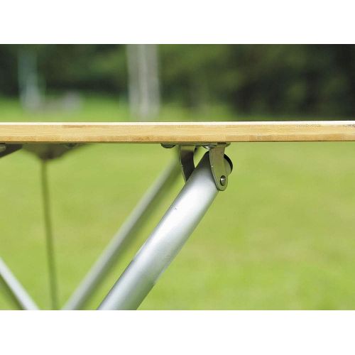  Snow Peak Single Action Table Low, LV-100TR, Designed in Japan, Made of Laminated Bamboo, for Indoor Outdoor Use, Lifetime Product Guarantee