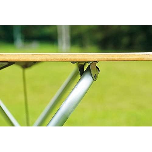  Snow Peak Renewed Low Single Action Table - Foldable Bamboo Table Top, Aluminum Table Legs - 12 Ibs