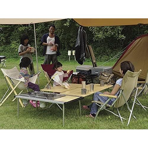  Snow Peak Renewed Low Single Action Table - Foldable Bamboo Table Top, Aluminum Table Legs - 12 Ibs