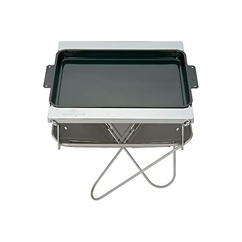  Snow Peak Iron Griddle - Perfect for Cooking Over a Fire or BBQ - 21.75 x 13 x 1.4 in