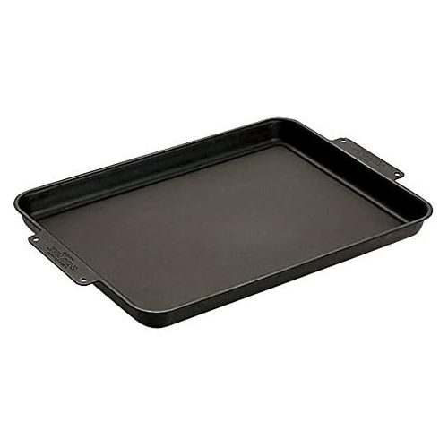  Snow Peak Iron Griddle - Perfect for Cooking Over a Fire or BBQ - 21.75 x 13 x 1.4 in