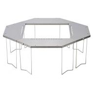 Snow Peak Jikaro Firering Table - Packable, Durable Stainless Steel Table Extension - 23 Ibs