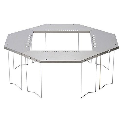  Snow Peak Jikaro Firering Table - Packable, Durable Stainless Steel Table Extension - 23 Ibs