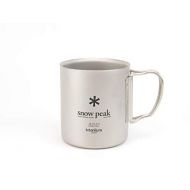 Snow Peak Titanium Double-Wall Mug - Durable & Lightweight Insulated Mug - Camping - 15.2 fl oz - Silver