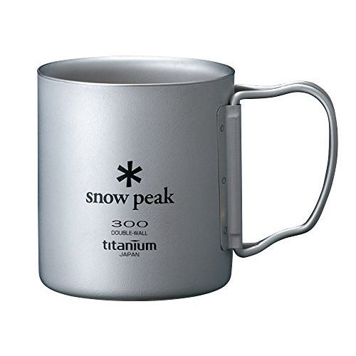  Snow Peak Ti-Double 300 Mug - Titanium Mug - Intended for Daily Use and Camping Sets - 3 x 3.4 in