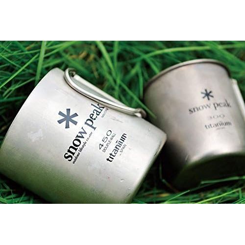  Snow Peak Ti-Double 300 Mug - Titanium Mug - Intended for Daily Use and Camping Sets - 3 x 3.4 in