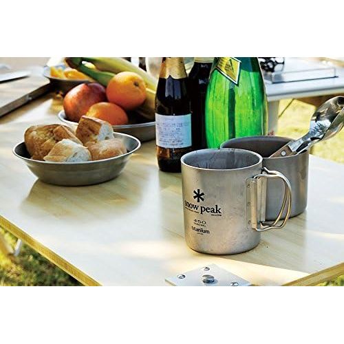  Snow Peak Ti-Double 300 Mug - Titanium Mug - Intended for Daily Use and Camping Sets - 3 x 3.4 in