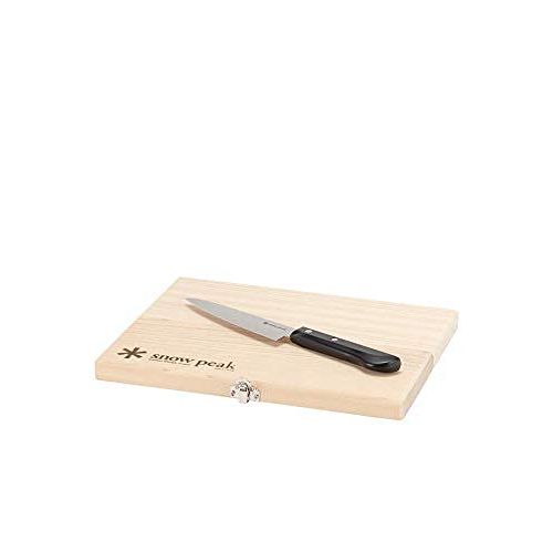  Snow Peak Foldable Cutting Board & Knife Set - Outdoor Cooking Gear - 16.6 oz - Medium