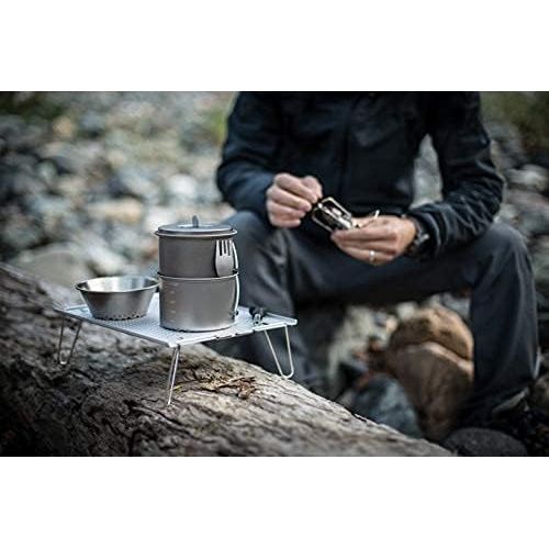  Snow Peak Ozen Solo Table - Lightweight Aluminum - Small Rugged Backpacking Table