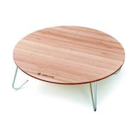 Snow Peak Single Action Table Low, LV-071TR, Made of Bamboo, Designed in Japan, for Indoor Outdoor Use, Lifetime Product Guarantee, D 25.6 H 8.25 (650210mm)