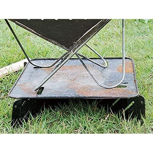  Snow Peak Fireplace Base Plate - Heat Protection - Stable & Lightweight - Steel - 1.98 lbs - Small