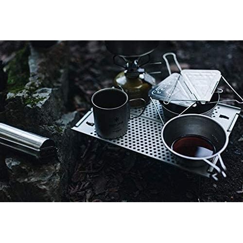  스노우피크 오젠 솔로 알류미늄 테이블 Snow Peak Ozen Solo Table SLV-171 캠핑테이블 , Lightweight for Backpacking, Designed in Japan