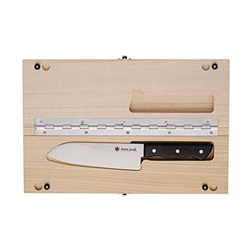  Snow Peak Foldable Cutting Board & Knife Set - Outdoor Cooking Gear - 30 oz - Large