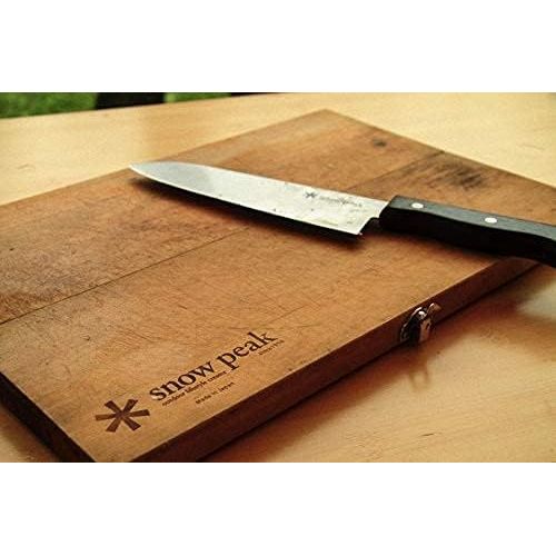  Snow Peak Foldable Cutting Board & Knife Set - Outdoor Cooking Gear - 30 oz - Large