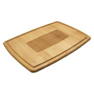 Snow River USA 7V03504 Hardwood Maple Pyramid Cutting Carving Board with Juice Groove 15 x 21 x .75